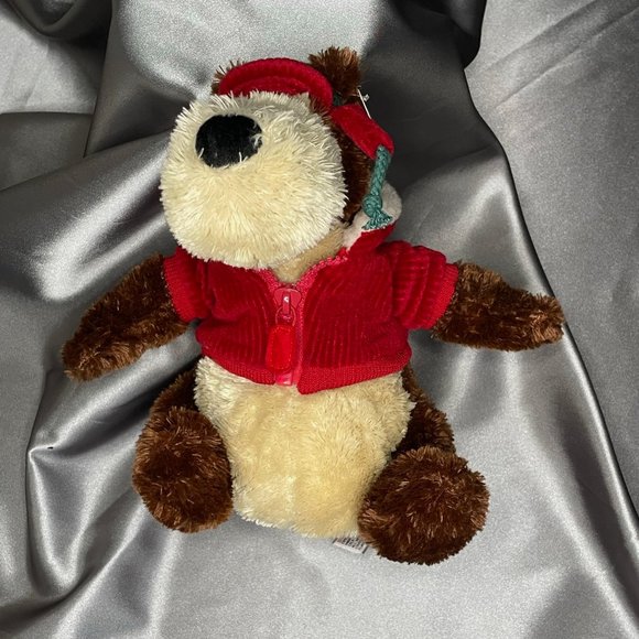 Gund Teddy Bear with Red Coat & Plaid Hat - Picture 1 of 7